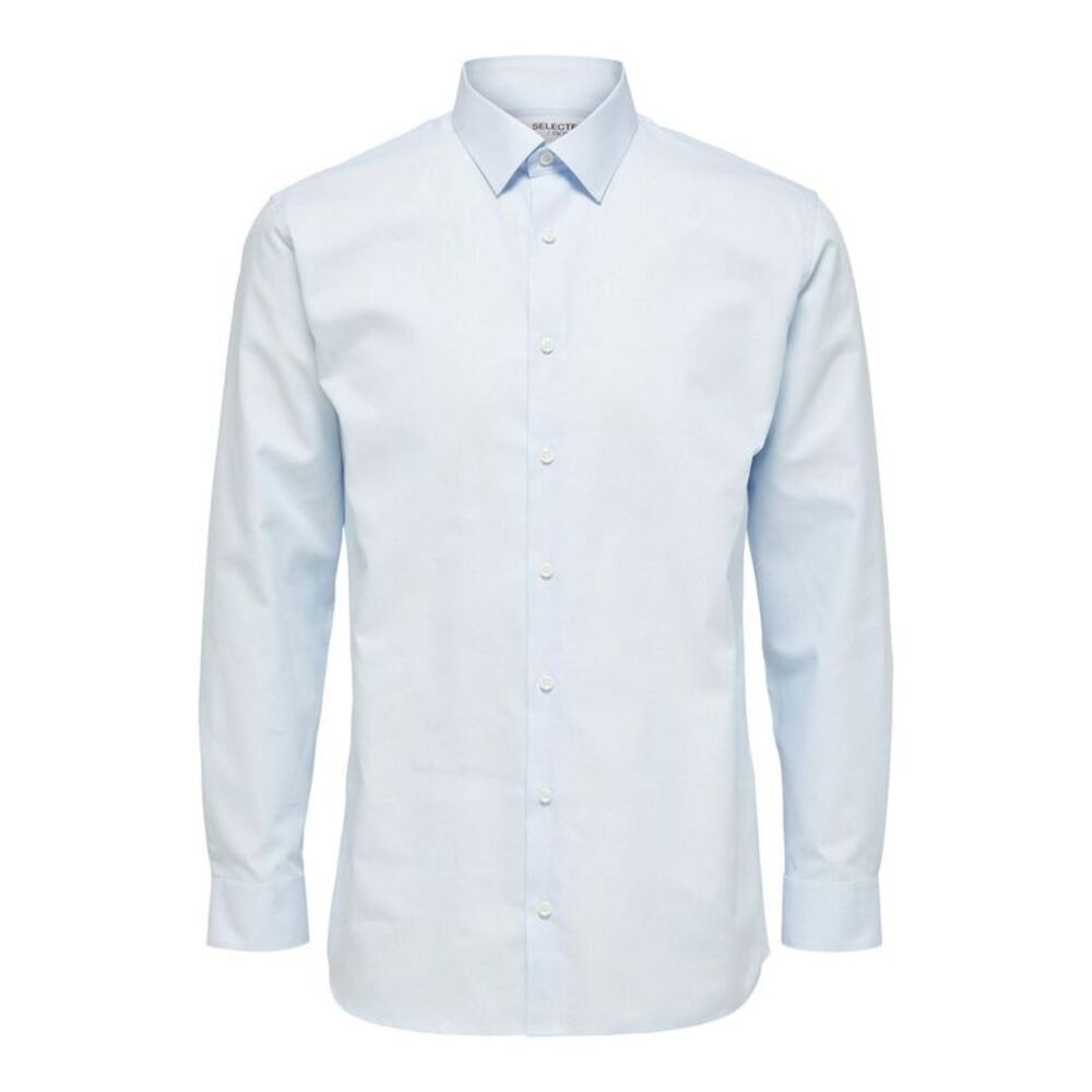 Selected Blue Cotton Dress Men's Shirt